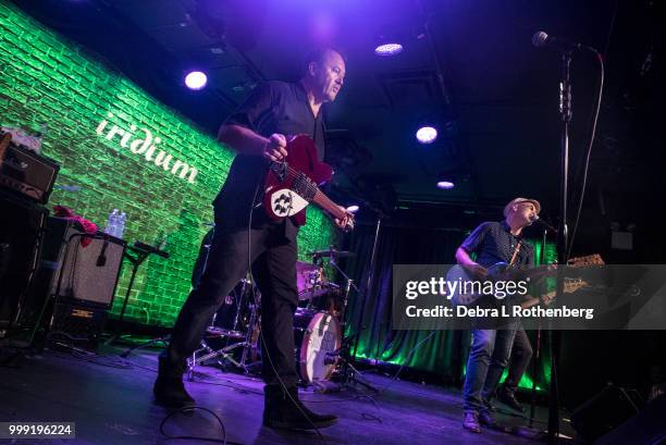 Jim Babjak and Marshall Crenshaw of The Smithereens live at the Iridium on July 14, 2018 in New York City.