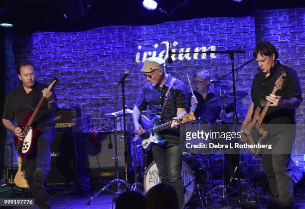 Jim Babjak, Marshall Crenshaw, Dennis Diken and Mike Mesaros of The Smithereens live at the Iridium on July 14, 2018 in New York City.