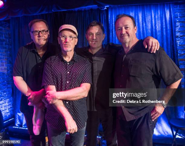 Dennis Diken, Marshall Crenshaw, Mike Mesaros and Jim Babjak of The Smithereens' live at the Iridium on July 14, 2018 in New York City. The...