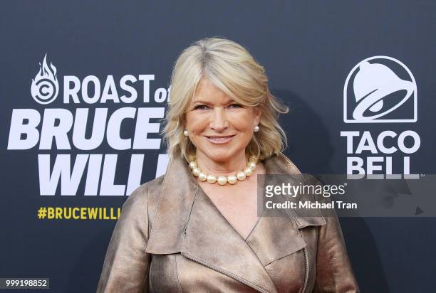 Martha Stewart arrives to the Comedy Central "Roast of Bruce Willis" held on July 14, 2018 in Los Angeles, California.