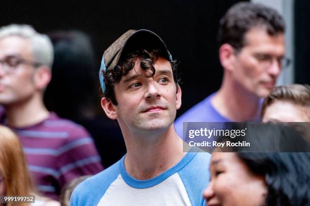 Michael Urie attends the 2018 Broadway Barks at Shubert Alley on July 14, 2018 in New York City.