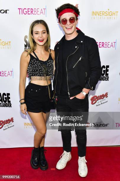 Brec Bassinger and Dylan Summerall attend the Sage Launch Party Co-Hosted by Tiger Beat at El Rey Theatre on July 14, 2018 in Los Angeles, California.
