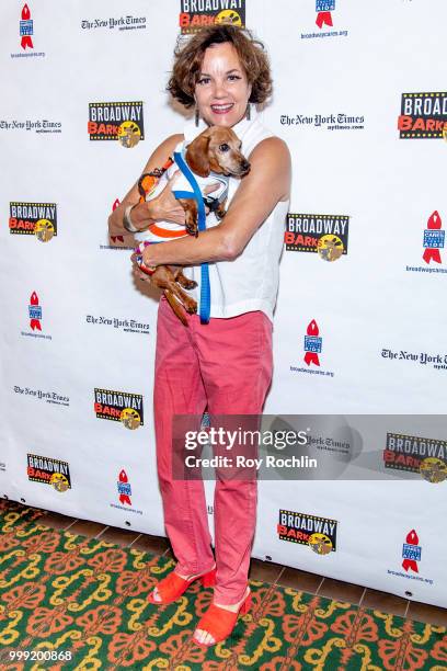 Margaret Colin attends the 2018 Broadway Barks at Shubert Alley on July 14, 2018 in New York City.