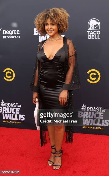 Hayley Marie Norman arrives to the Comedy Central "Roast of Bruce Willis" held on July 14, 2018 in Los Angeles, California.