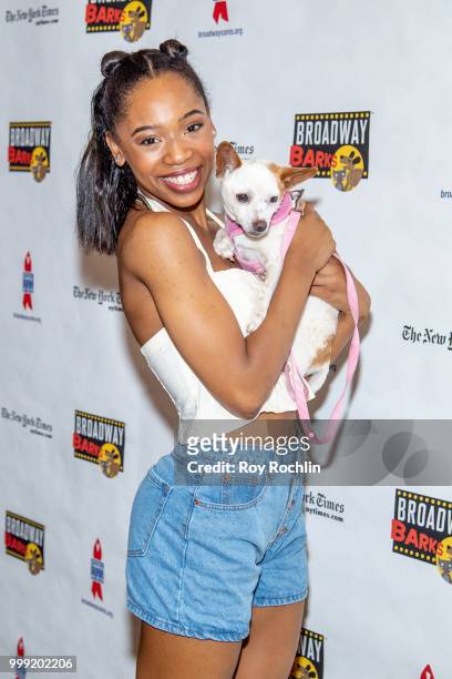 Hailey Kilgore attends the 2018 Broadway Barks at Shubert Alley on July 14, 2018 in New York City.