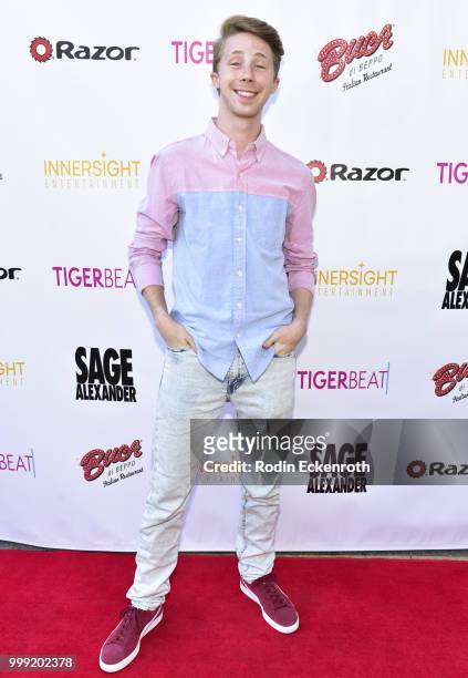 Joey Luthman attends the Sage Launch Party Co-Hosted by Tiger Beat at El Rey Theatre on July 14, 2018 in Los Angeles, California.