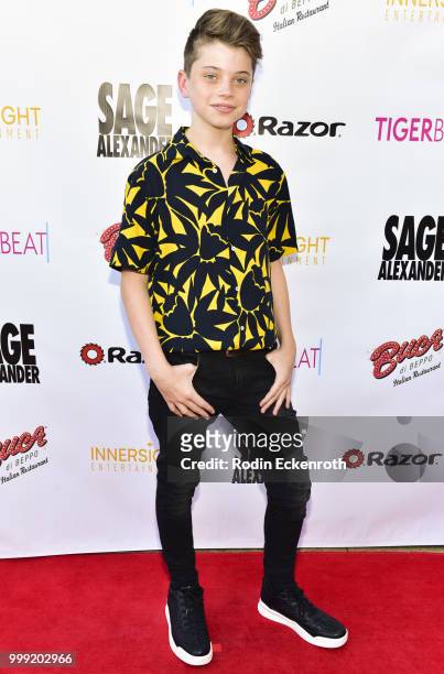 Aidan Langford attends the Sage Launch Party Co-Hosted by Tiger Beat at El Rey Theatre on July 14, 2018 in Los Angeles, California.