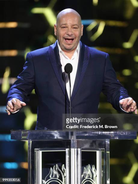 Jeff Ross speaks onstage during the Comedy Central Roast of Bruce Willis at Hollywood Palladium on July 14, 2018 in Los Angeles, California.