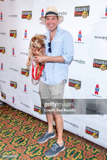 Stephen Carlile attends the 2018 Broadway Barks at Shubert Alley on July 14, 2018 in New York City.