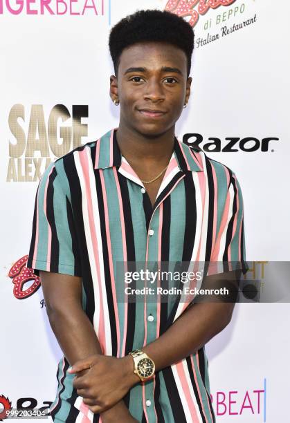 Stevonte Hart attends the Sage Launch Party Co-Hosted by Tiger Beat at El Rey Theatre on July 14, 2018 in Los Angeles, California.