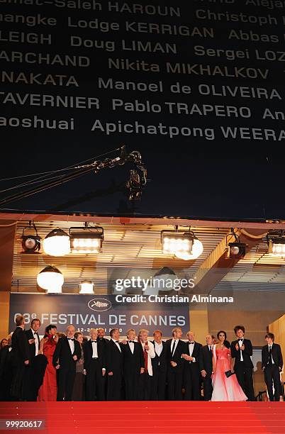 Actors Phillippe Laudenbach , Jean Marie Frin, Jacques Herlin, actress Sabrina Ouazani, Director Xavier Beauvois, actors Michael Lonsdale, Farid...