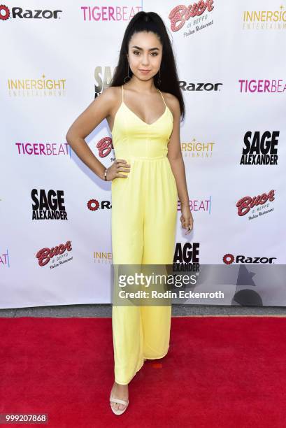 Laura Krystine attends the Sage Launch Party Co-Hosted by Tiger Beat at El Rey Theatre on July 14, 2018 in Los Angeles, California.