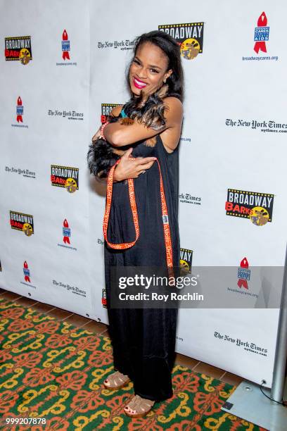 Storm Lever attends the 2018 Broadway Barks at Shubert Alley on July 14, 2018 in New York City.