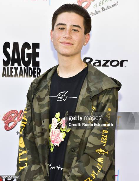 Caden Conrique attends the Sage Launch Party Co-Hosted by Tiger Beat at El Rey Theatre on July 14, 2018 in Los Angeles, California.