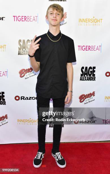 Jeremiah Perkins attends the Sage Launch Party Co-Hosted by Tiger Beat at El Rey Theatre on July 14, 2018 in Los Angeles, California.