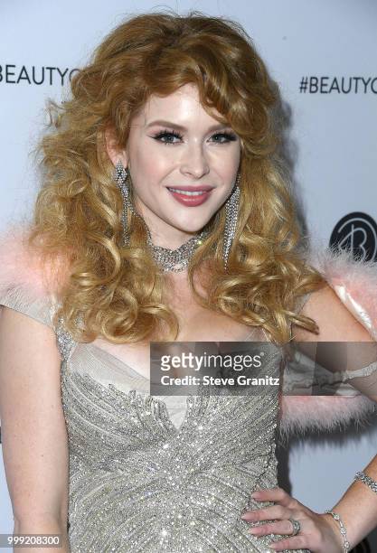 Renee Olstead arrives at the Beautycon Festival LA 2018 at Los Angeles Convention Center on July 14, 2018 in Los Angeles, California.