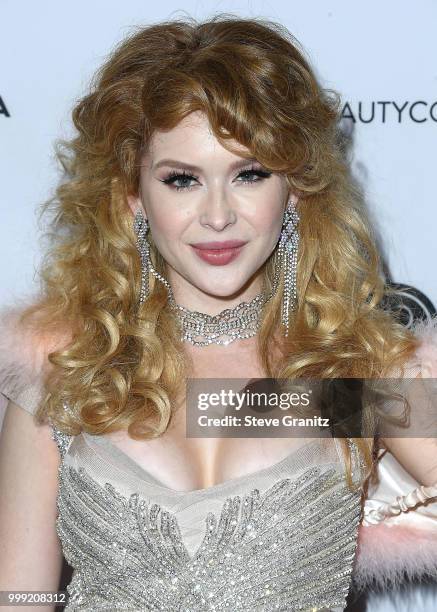 Renee Olstead arrives at the Beautycon Festival LA 2018 at Los Angeles Convention Center on July 14, 2018 in Los Angeles, California.