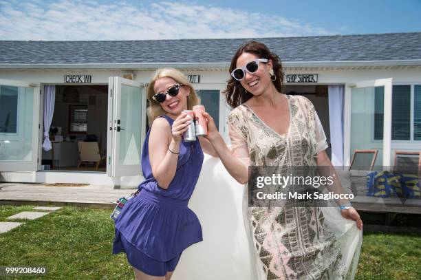 Jess Ward and Toby Milstein attend the Modern Luxury + The Next Wave at Breakers Montauk on July 14, 2018 in Montauk, New York.