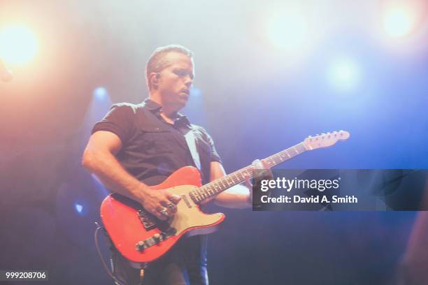 Jason Isbell of Jason Isbell and The 400 Unit performs at Sloss Furnace on July 14, 2018 in Birmingham, Alabama.