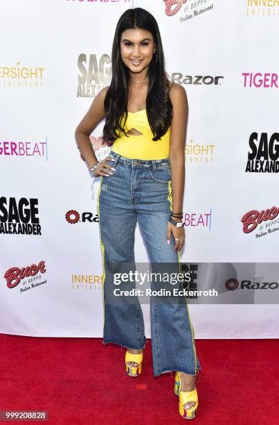 Talin Silva attends the Sage Launch Party Co-Hosted by Tiger Beat at El Rey Theatre on July 14, 2018 in Los Angeles, California.