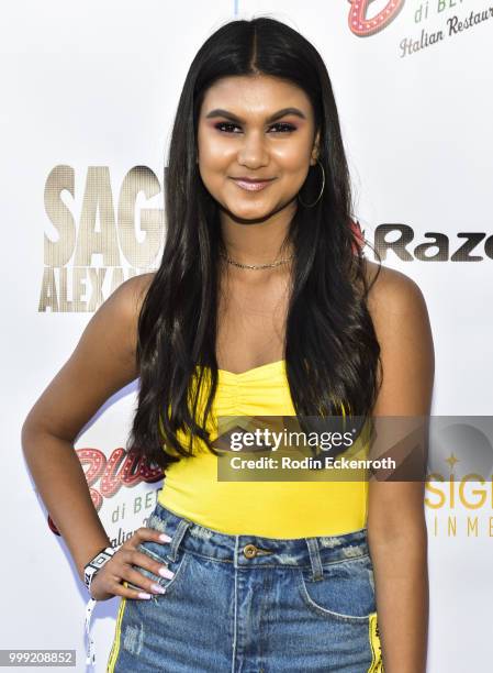 Talin Silva attends the Sage Launch Party Co-Hosted by Tiger Beat at El Rey Theatre on July 14, 2018 in Los Angeles, California.