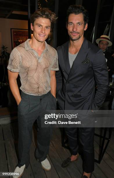 Oliver Cheshire and David Gandy attend the Formula E 1920's cocktail party hosted by Liv Tyler on the eve of the final race of the 2017/18 ABB FIA...