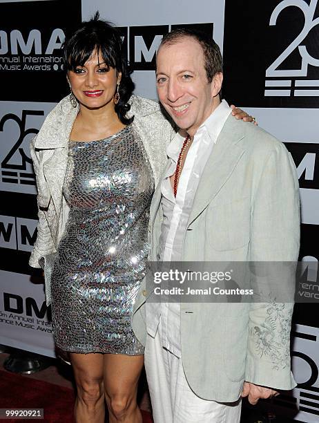 Donna D'Cruz and Tommy Boy Records CEO Tommy Silverman arrive at The International Dance Music Awards at The Fillmore Theater during the 2010 Winter...