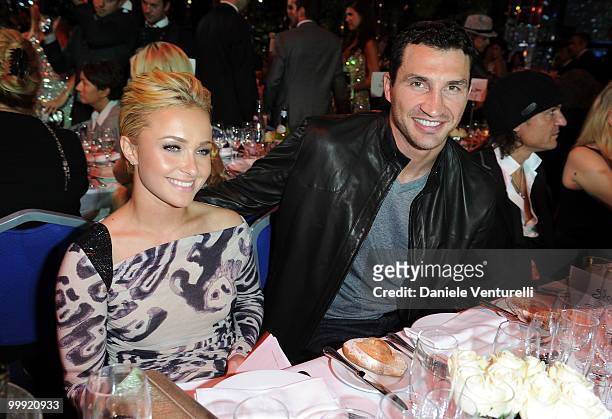 Actress Hayden Panettiere and Wladimir Klitschko attend the World Music Awards 2010 at the Sporting Club on May 18, 2010 in Monte Carlo, Monaco.