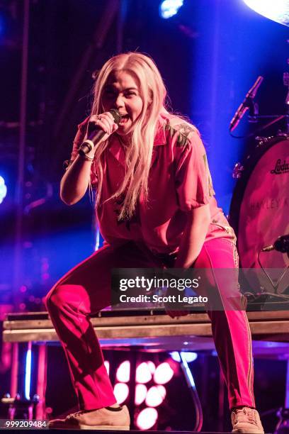 Hayley Kiyoko performs during the Pray For The Wicked Tour at Little Caesars Arena on July 14, 2018 in Detroit, Michigan.