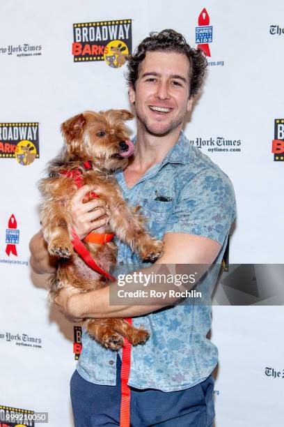 Evan Todd attends the 2018 Broadway Barks at Shubert Alley on July 14, 2018 in New York City.