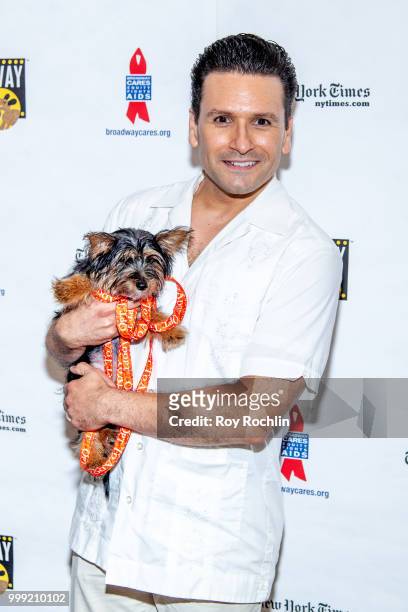 Aaron De Jesus attends the 2018 Broadway Barks at Shubert Alley on July 14, 2018 in New York City.
