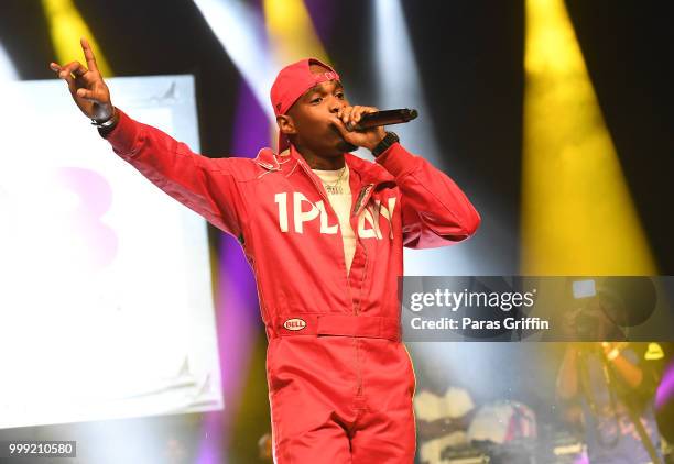 Performs onstage during 2018 V-103 Car & Bike Show at Georgia World Congress Center on July 14, 2018 in Atlanta, Georgia.