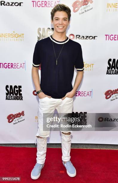Connor Finnerty attends the Sage Launch Party Co-Hosted by Tiger Beat at El Rey Theatre on July 14, 2018 in Los Angeles, California.