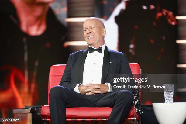 Bruce Willis onstage during the Comedy Central Roast of Bruce Willis at Hollywood Palladium on July 14, 2018 in Los Angeles, California.