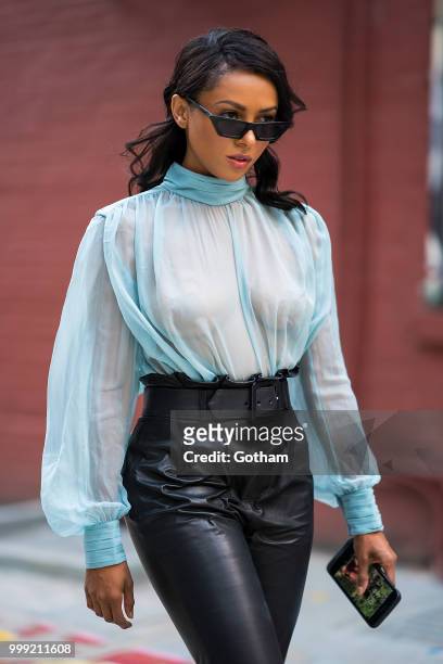 Kat Graham is seen in the East Village on July 14, 2018 in New York City.
