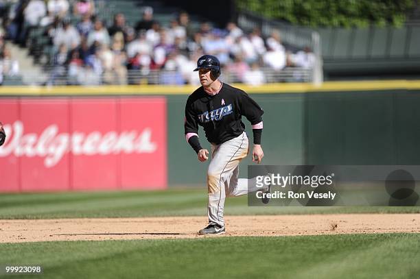 Aaron Hill of the Toronto Blue Jays runs the bases against the Chicago White Sox on May 9, 2010 at U.S. Cellular Field in Chicago, Illinois. The Blue...