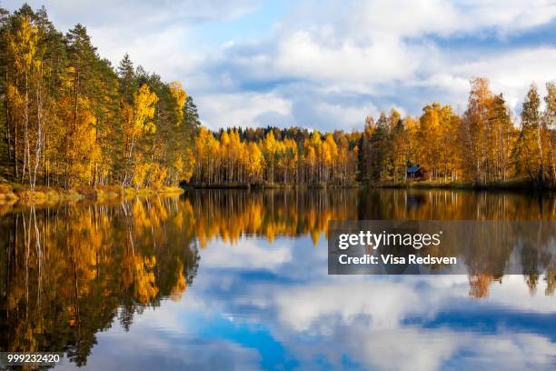 familiar landscape almost at its best - autumn finland stock pictures, royalty-free photos & images