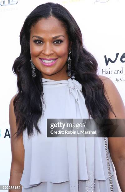 Professional Boxer Laila Ali attends The HollyRod Foundation's 20th Annual DesignCare Gala at Private Residence on July 14, 2018 in Malibu,...
