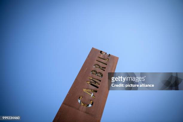 'Cambrils' can be read on a column at the promenade of Cambrils, Spain, 19 August 2017. In the beach resort 100 kilometres southwest of Barcelona,...
