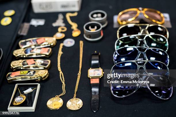 View of the merchandise at the Las Vegas Elvis Festival at Sam's Town Hotel & Gambling Hall on July 14, 2018 in Las Vegas, Nevada.