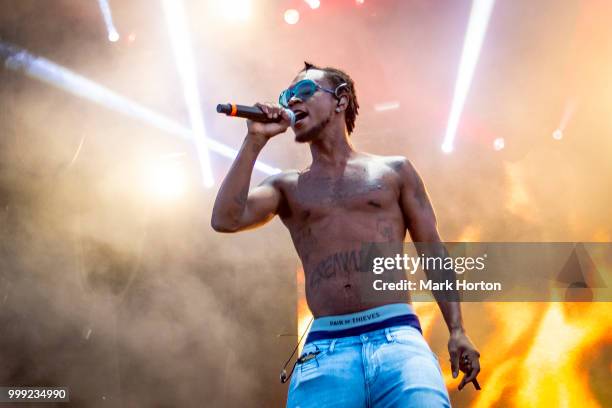 Slim Jxmmi of Rae Sremmurd performs at the RBC Bluesfest at LeBreton Flats on July 14, 2018 in Ottawa, Canada.