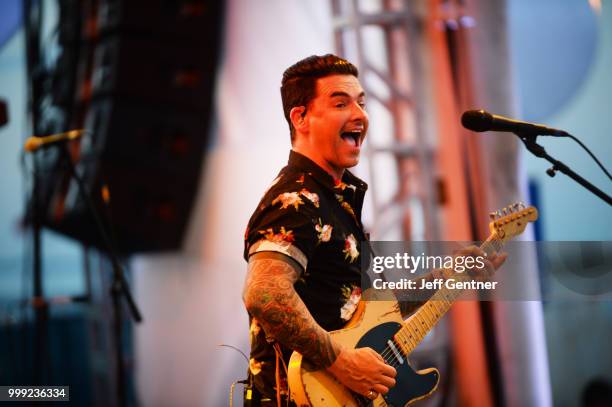 Chris Carrabba of Dashboard Confessional performs for fans at Bud Lights Getaway at Riverfront Park on July 14, 2018 in North Charleston, South...