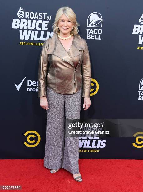 Martha Stewart arrives at the Comedy Central Roast Of Bruce Willis on July 14, 2018 in Los Angeles, California.