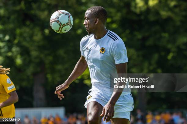 Willy Boly of Wolverhampton Wanderers in action during the Uhrencup 2018 at the Neufeld stadium on July 14, 2018 in Bern, Switzerland.