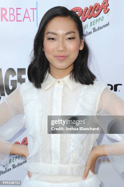 Madison Hu attends "Sage Alexander: The Dark Realm" Launch Party Co-hosted by Innersight Entertainment and TigerBeat Media at El Rey Theatre on July...