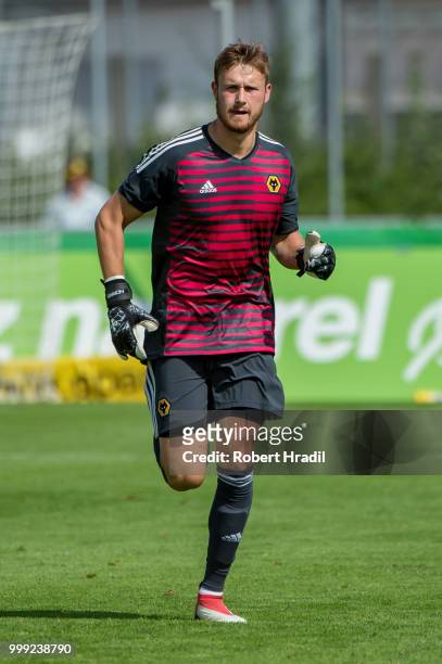 Goalkeeper Will Norris of Wolverhampton Wanderers in action during the Uhrencup 2018 at the Neufeld stadium on July 14, 2018 in Bern, Switzerland.