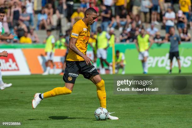 Guillaume Hoarau of BSC Young Boys in action during the Uhrencup 2018 at the Neufeld stadium on July 14, 2018 in Bern, Switzerland.