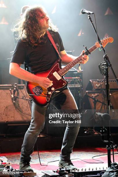 Adam Granduciel of The War on Drugs performs during the 2018 Forecastle Music Festival at Louisville Waterfront Park on July 14, 2018 in Louisville,...