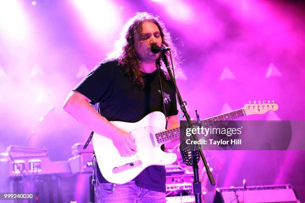 Adam Granduciel of The War on Drugs performs during the 2018 Forecastle Music Festival at Louisville Waterfront Park on July 14, 2018 in Louisville,...