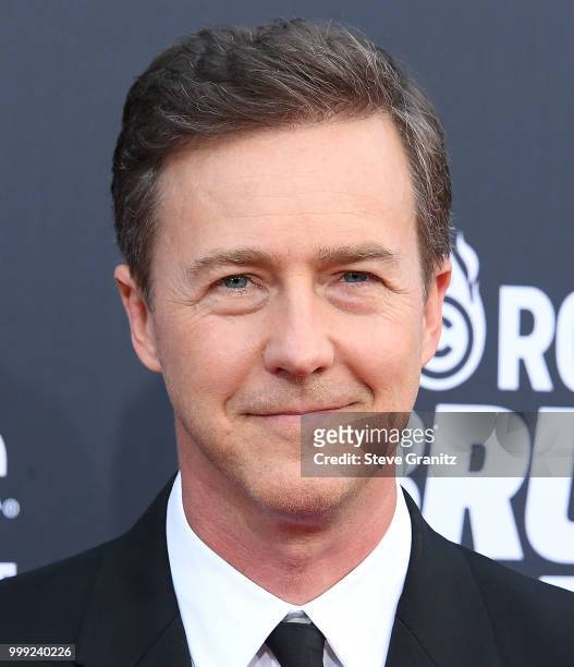Edward Norton arrives at the Comedy Central Roast Of Bruce Willis on July 14, 2018 in Los Angeles, California.